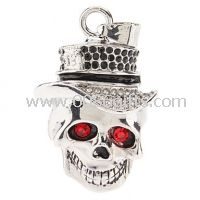 Kovové Crystal lidská kostra šperky USB Flash disk ve tvaru