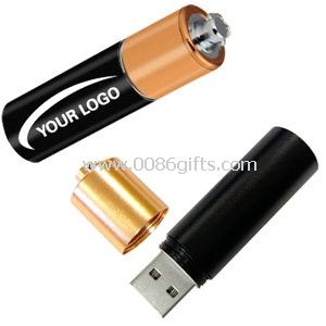 Battery Shaped Metal USB Flash Drives Memory Stick