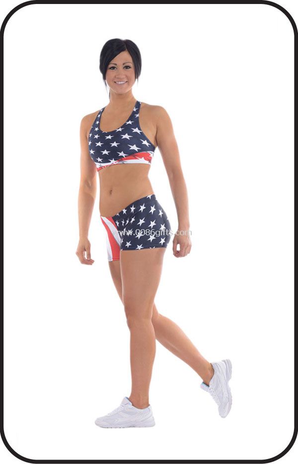 Comfortable Cheerleading Sportswear Three-quarter Sleeve