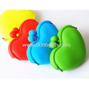 Heart shape makeup bag, Silicon Coin Purse