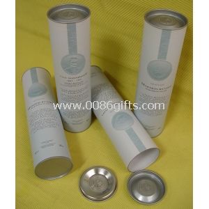 Cylinder Tube Paper Board Wine Packaging Box with Tin Plate