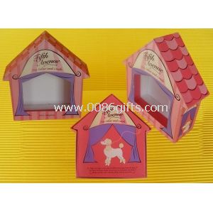 House Shaped Box - Dog Scaf Personalized Packaging Boxes with Windows Opening