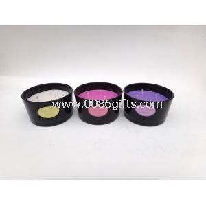3 wicks scented Black glass jar candle