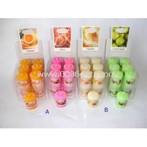 Scented Pillar Votive Candle with Flower Top