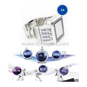 Fashion Stainless WiFi/Dual SIM Watch Phone