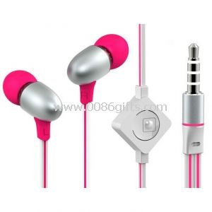 Metal Red Earphones with Mic