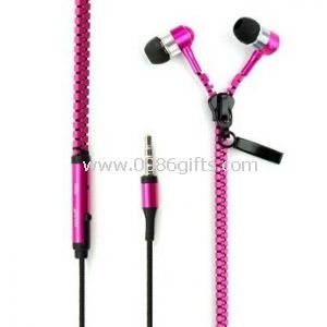 Metal zip earphone