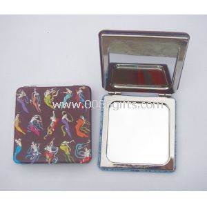 Mirror with leather cover