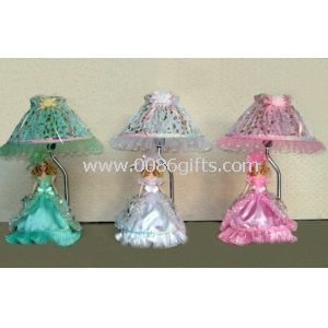Green Antique Porcelain Doll For Female Decorative Table Lamps