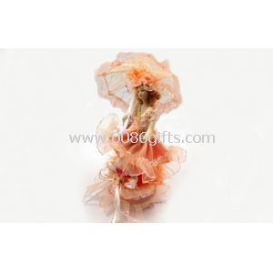 Orange Vitoria Girl Porcelain Doll Music Box