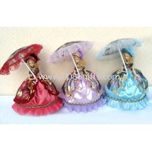 Porcelain Doll Lamp With Lace