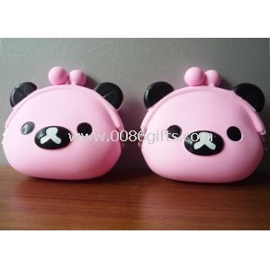 Pink Bear Silicone Coin Purse