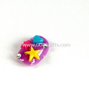 3D Kids Artificial Nail Art french manicure With leopard print