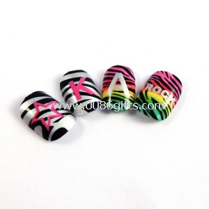 Leopard Kids Full Cover Fake Nails healthy For girls