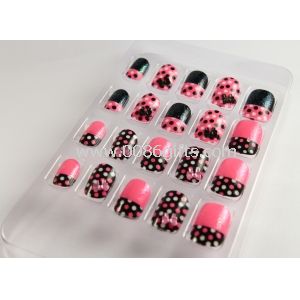 Plastic colored Kids Fake Nails