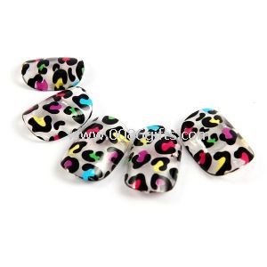 Crackle nail tips artificial fingernails