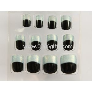 White / black glitter Nail Art Fingers Nail tips