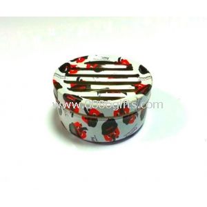 Painted Round Tin Ashtray