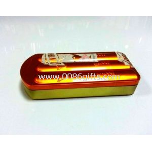 Printed Cartoon Cigar Tin Box Irregular Tinplate Case