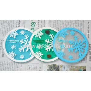 Hot sale product nice snow beautiful cup mat