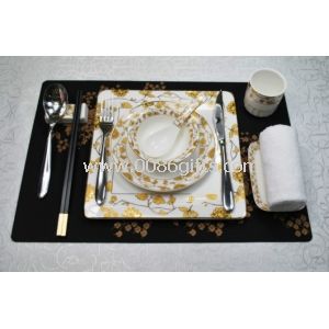 Square beautiful flower silicone mat