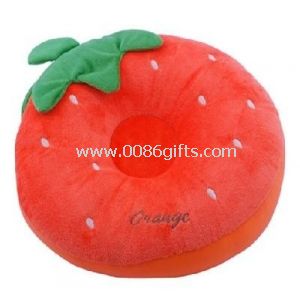 Orange double-sided cushion