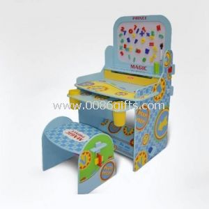 Desk set with magnetic drawing board