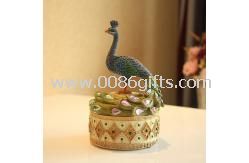 The peacock jewelry box Jewelry box household gift