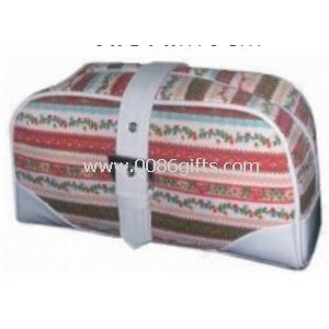 Floral prints canvas cosmatic bag