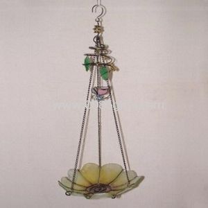 Christmas Character Ornament Made of Stained GLS and Metal