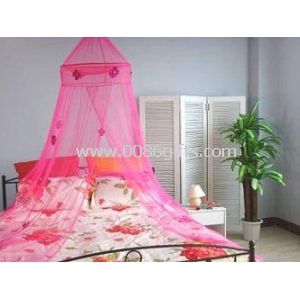 Mosquito Nets Organza with flowers around the steel ring