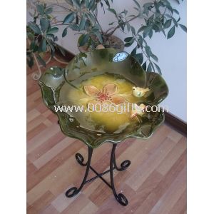 Antique lotus bird bath with best mold and hand painting