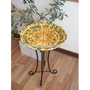 Handpainted ceramic birdbaths