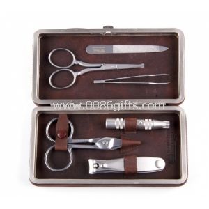 PU bag rectangle matal frame manicure bag