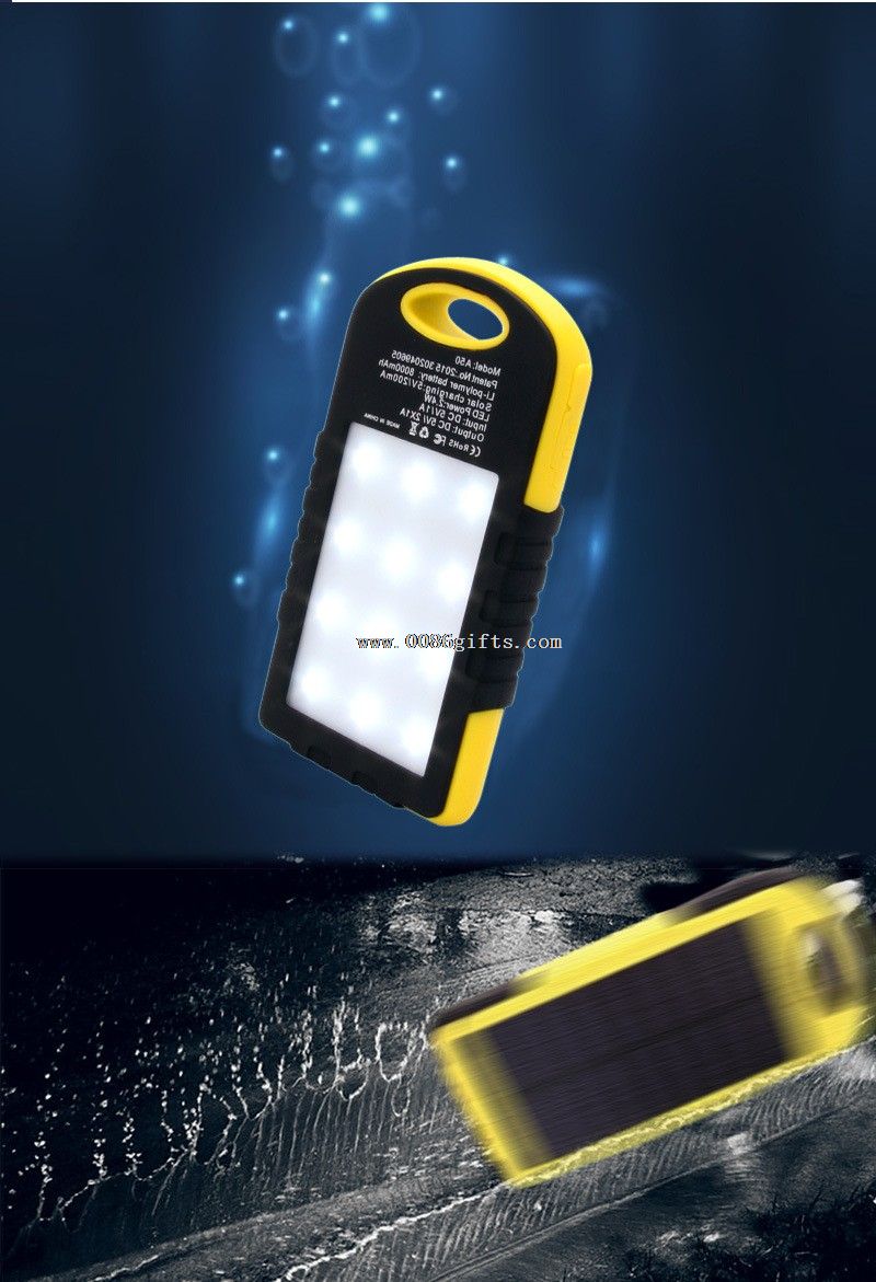 8000MAH solar charger power bank