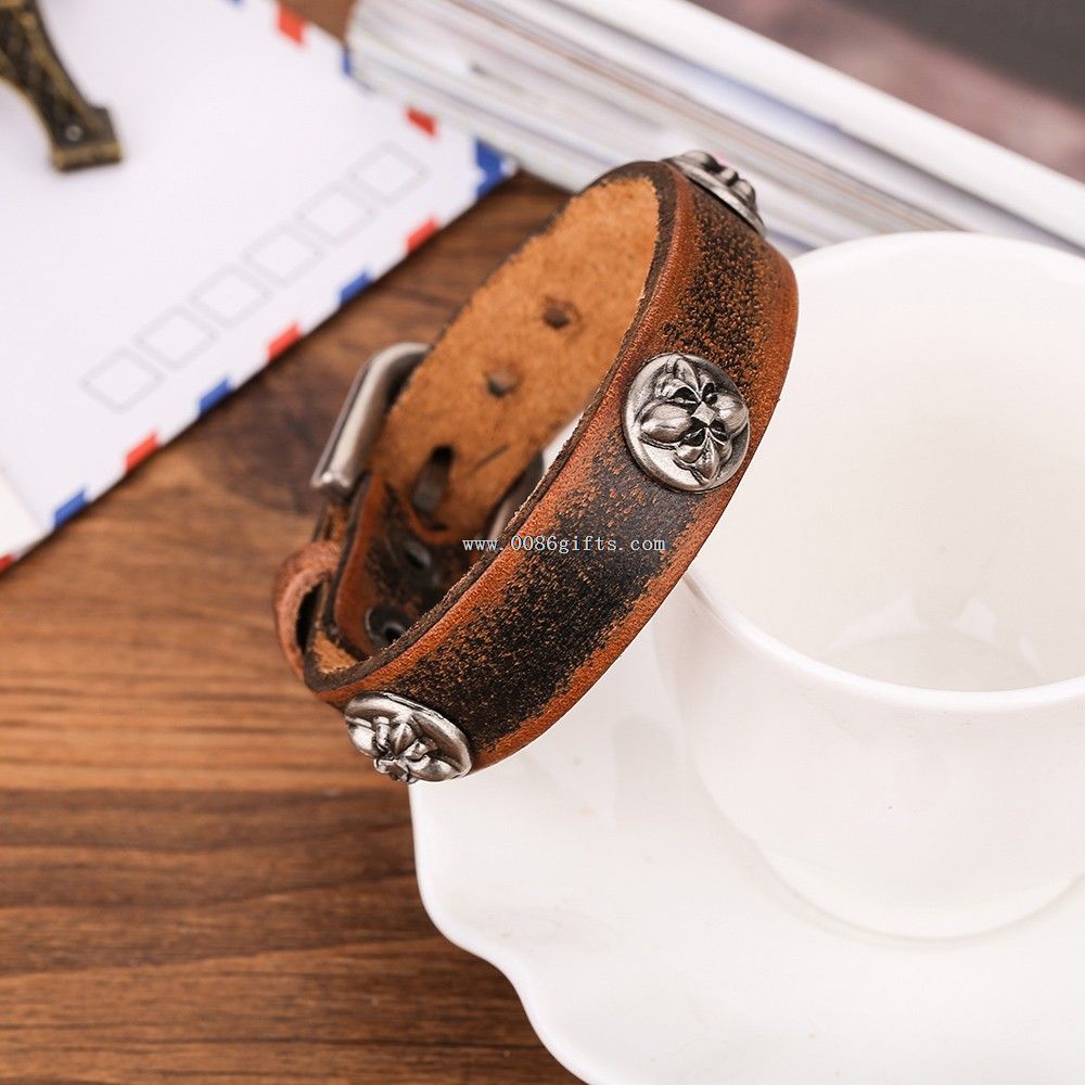Leather Stud Bracelet