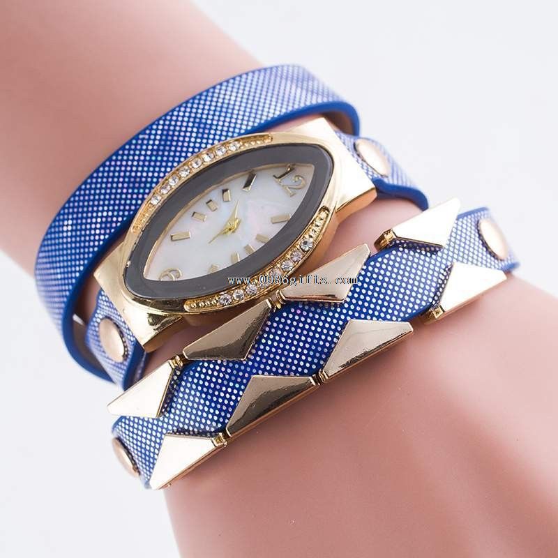 Leather wrist watch