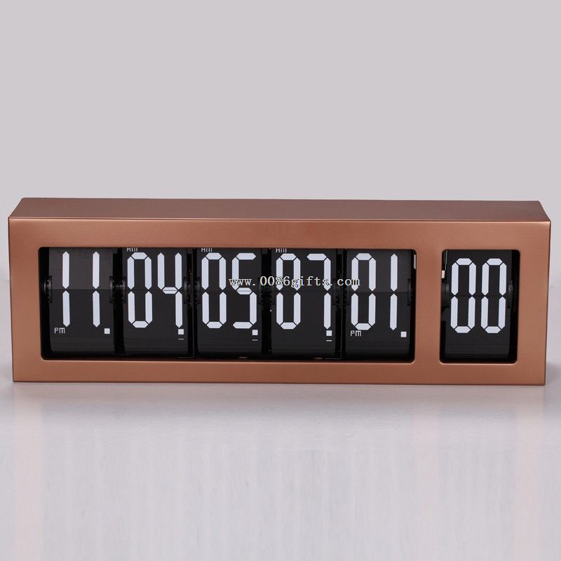Metal five countries flip clock