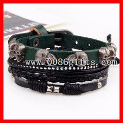 Skull Bracelet With Belts Buckle