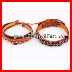 Vintage Cross Bracelet with Belts Buckle
