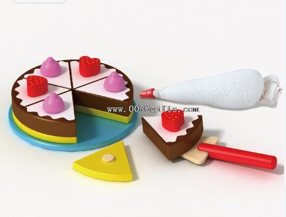 Wooden birthday cake toys