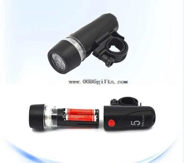 5 LED bike bicycle head tail flashlight light