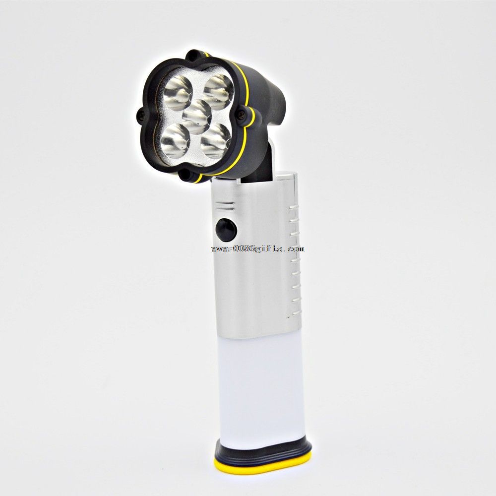 5 + 6 huvud vridbar led ljus 11 led lykta med magnet och krok