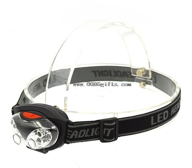 6 LED plastic 3w rechargeable led headlamp