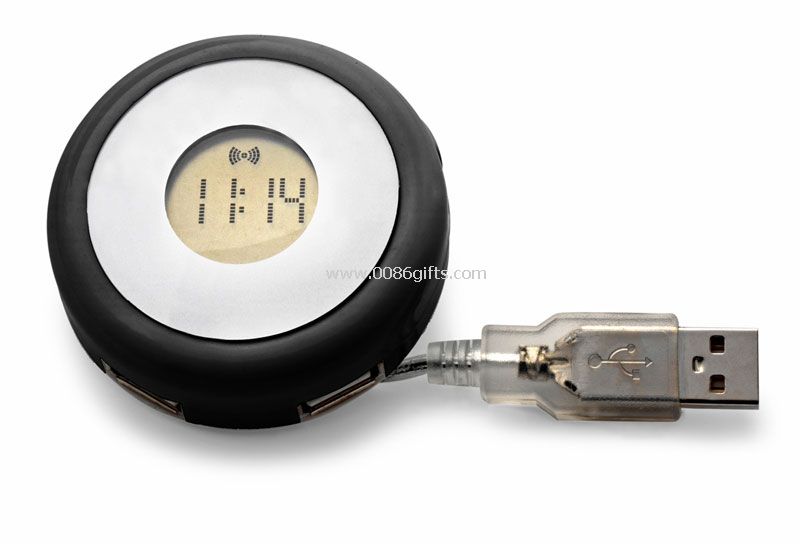 КРУГЛЫЕ USB 4 порта КОНЦЕНТРАТОРА часы
