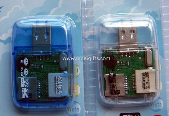 Transparent all in one card reader