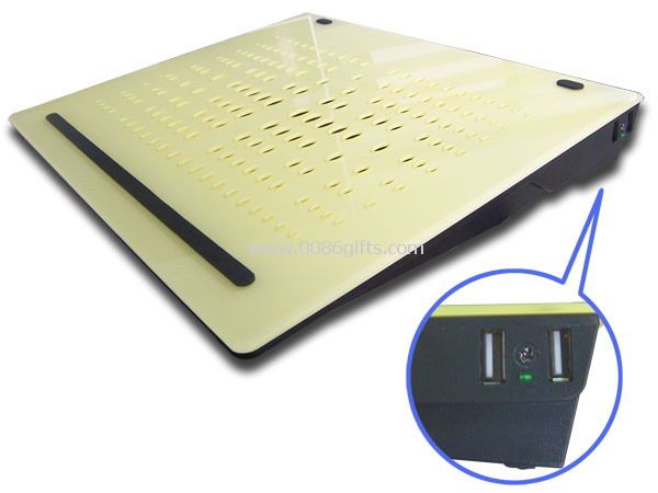 Plastic 2 fans laptop cooling pad