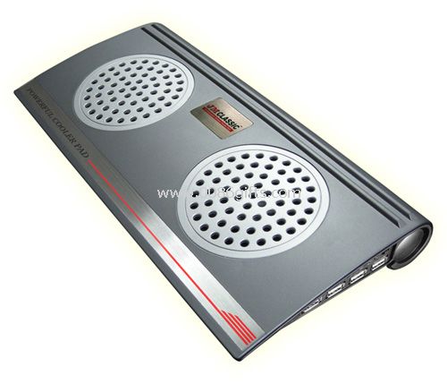 Metal 2 fan laptop cooling pad