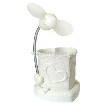 USB fan with pen holder