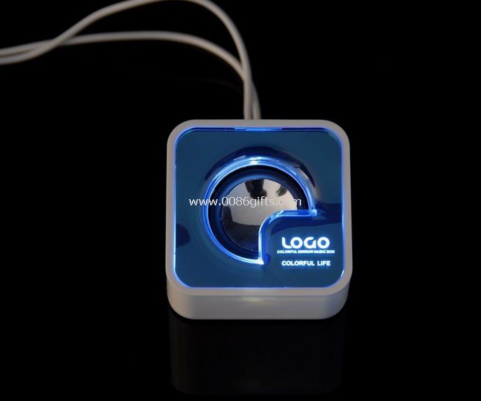Mirror light effect mini usb speaker